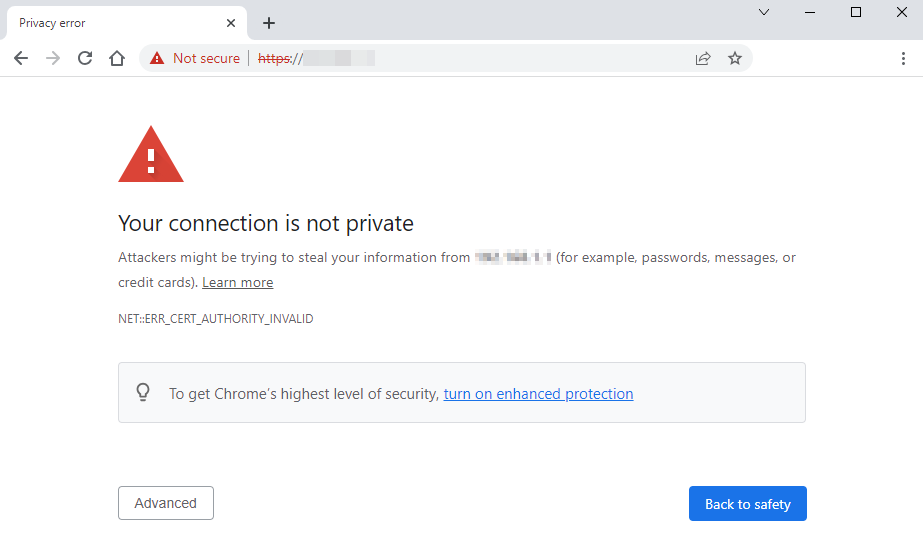 Your connection is not private
